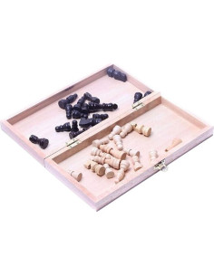 Juego de Ajedrez Plegable BlueSnail 15" Madera Vintage 2