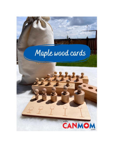 Bloques de cilindros Montessori con perillas - 4 bloques