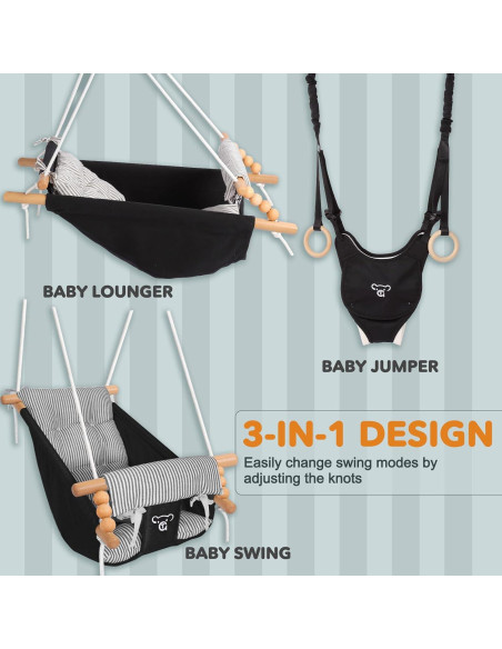 Columpio y Saltador 2 en 1 Doerpuz para Bebés hasta 3 Años