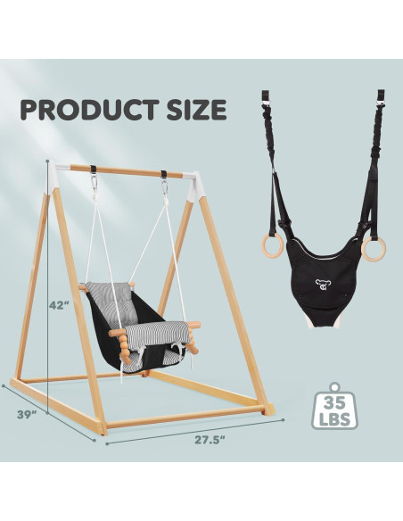 Columpio y Saltador 2 en 1 Doerpuz para Bebés hasta 3 Años