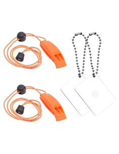 Kit de Supervivencia Eco-Fused: 2 Silbatos y 2 Espejos