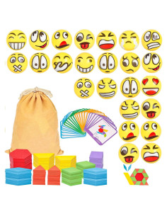 Set Educativo Montessori 209 Piezas Bloques Madera + 24 Pelotas Antiestrés