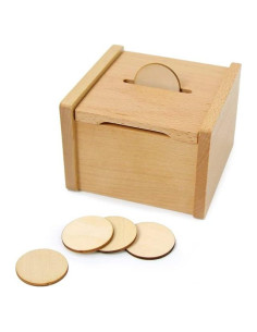 Caja de Monedas Montessori Kiddison de Madera para Niños