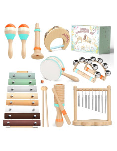 Conjunto de Instrumentos Musicales Montessori de Madera - 3 Años+