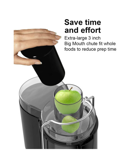 Exprimidor Centrífugo SIFENE 800W Gran Boca 7.62cm Gris