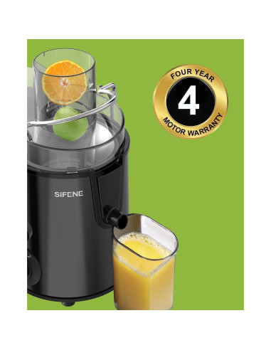 Exprimidor Centrífugo SIFENE 800W Gran Boca 7.62cm Gris