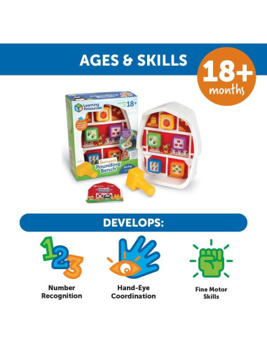 Banco de Golpes de Granja Learning Resources - Juguete Educativo 0.55 kg