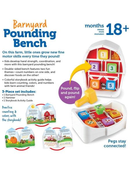 Banco de Golpes de Granja Learning Resources - Juguete Educativo 0.55 kg