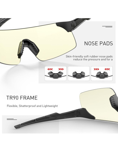 Gafas de Ciclismo Fotocromáticas SCVCN UV400 Ajustables