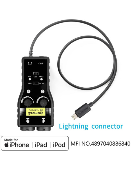 Interfaz de Micrófono Saramonic SmartRig+ Di para iPhone