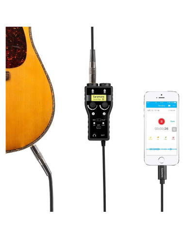 Interfaz de Micrófono Saramonic SmartRig+ Di para iPhone