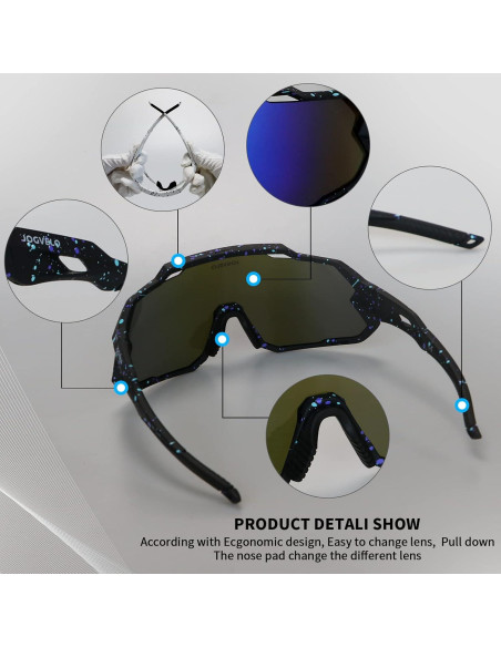 Gafas de Ciclismo JOGVELO Polarizadas 3 Lentes UV400
