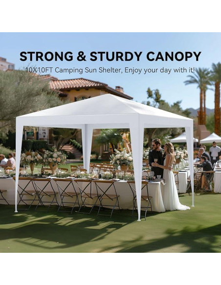 Carpa de Fiesta Genérica 3x3m Blanca Impermeable para Eventos