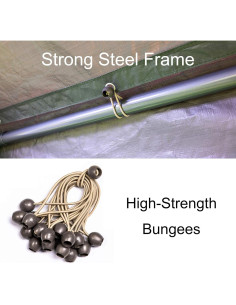 Cubierta Superior para Carport Sunnyglade 3.05x6.1m Gris PE 2