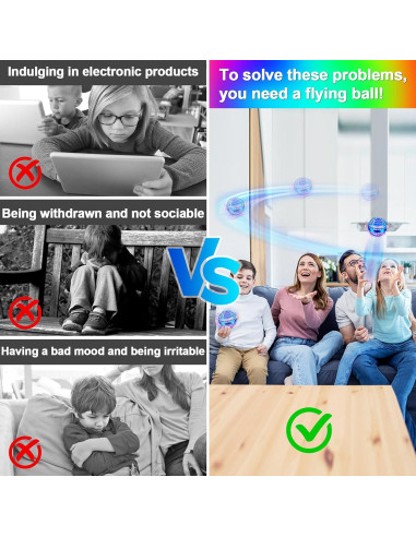 Bola Voladora Vantexi 2025 con Luz LED - Juguete Paracaídas