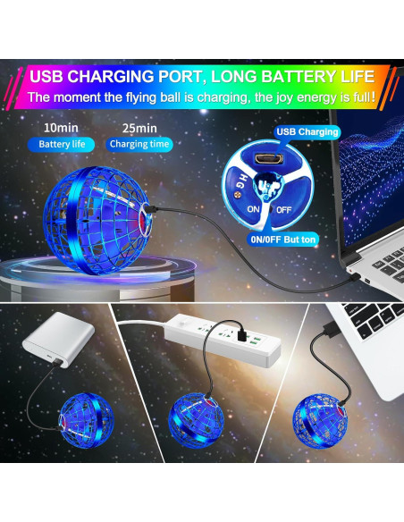 Bola Voladora Vantexi 2025 con Luz LED - Juguete Paracaídas