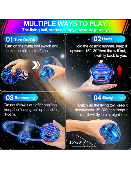 Bola Voladora Vantexi 2025 con Luz LED - Juguete Paracaídas