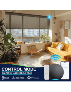 Persianas Motorizadas BERISSA Filtrantes de Luz Marrón 1 Unidad 2