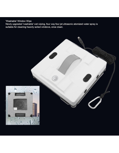 Robot Limpiador de Ventanas ZJchao 5600Pa Automático con Pulverizador