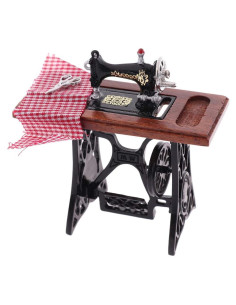 Mini Mueble Casa de Muñecas 1:12 Máquina de Coser Vintage