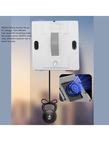 Robot Limpiador de Ventanas ZJchao 5600Pa Automático con Pulverizador