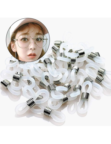 Conectores de Goma Ajustables TTSAM 40 Piezas para Gafas
