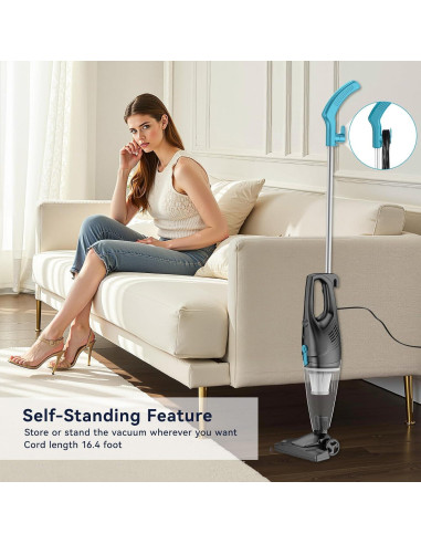 Aspiradora con cable TC-JUNESUN 4 en 1 15Kpa HEPA 0.8L