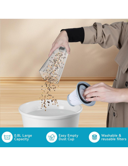 Aspiradora con cable TC-JUNESUN 4 en 1 15Kpa HEPA 0.8L