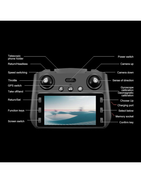 Dron ikaufen S159 con Pantalla 5.9" GPS y 2 Baterías