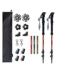 Bastón de Trekking TENPLAY Aluminio 7075 Antideslizante 135cm