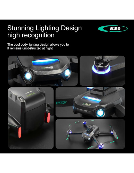 Dron ikaufen S159 con Pantalla 5.9" GPS y 2 Baterías