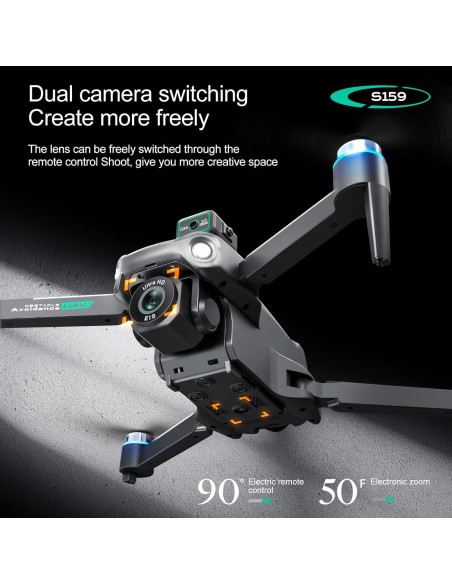 Dron ikaufen S159 con Pantalla 5.9" GPS y 2 Baterías