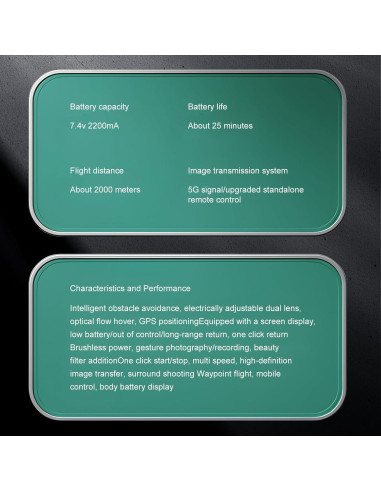 Dron ikaufen S159 con Pantalla 5.9" GPS y 2 Baterías