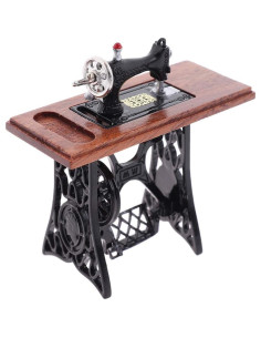 Mini Mueble Casa de Muñecas 1:12 Máquina de Coser Vintage 2