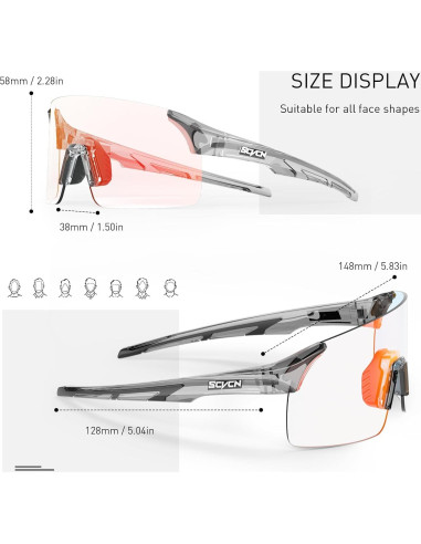Gafas de Ciclismo Fotocromáticas SCVCN S142 UV400