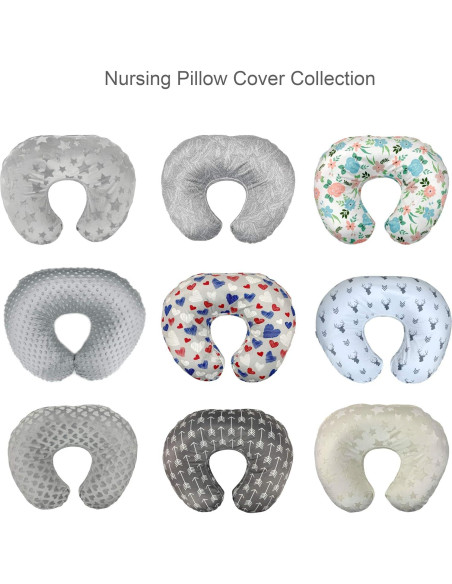 Funda de Almohada de Lactancia Artebona NP1 - Tela Minky Azul Claro