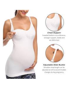 Camisetas de Lactancia BHRIWRPY - Suave y Cómoda para Mamás 2