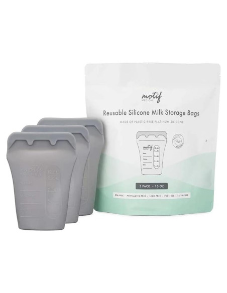 Bolsas de Almacenamiento de Leche Materna Motif Medical 295 ml - Reutilizables y Ecológicas