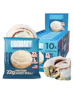 Barras de Proteína Rollito de Canela Legendary Foods 10 Unidades