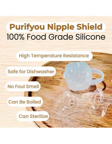 Protectores de Pezón Silicona Purifyou 18mm Set de 3
