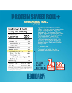 Barras de Proteína Rollito de Canela Legendary Foods 10 Unidades 2