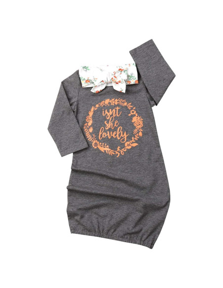 Vestido de Noche Floral para Bebés Qiylii con Diadema 0-18M