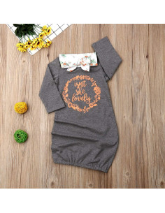 Vestido de Noche Floral para Bebés Qiylii con Diadema 0-18M 2