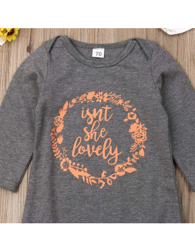 Vestido de Noche Floral para Bebés Qiylii con Diadema 0-18M