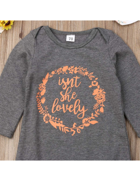 Vestido de Noche Floral para Bebés Qiylii con Diadema 0-18M