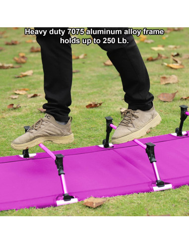 Cuna de Camping Plegable Rosa Kidz-Adventure 175x70 cm