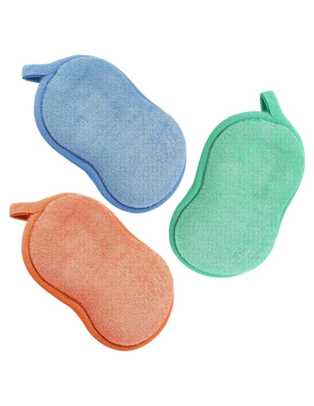 Esponja de Baño para Bebés 3 Pcs Gsbnjuy Suave Absorbente