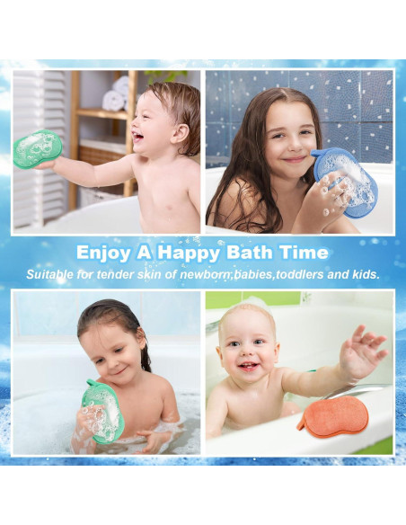 Esponja de Baño para Bebés 3 Pcs Gsbnjuy Suave Absorbente