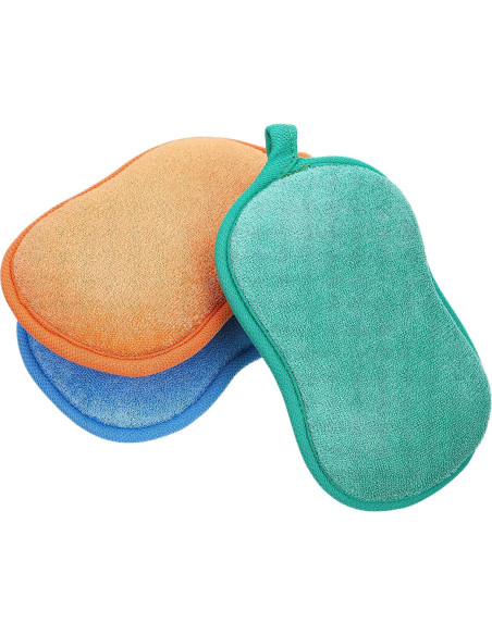 Esponja de Baño para Bebés 3 Pcs Gsbnjuy Suave Absorbente