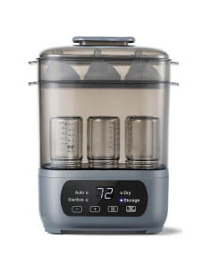 Esterilizador y Secador de Biberones 4 en 1 Gris - Alta Eficiencia